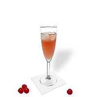 Kir Royal in a champagne glass
