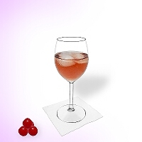 Kir in a wine glass.